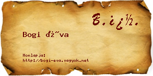 Bogi Éva névjegykártya